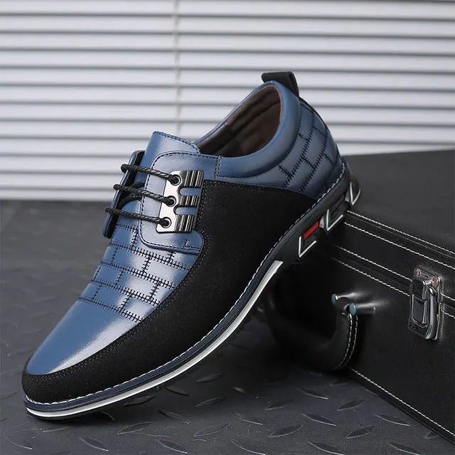 Men Leather Shoes Fashion Lace Up Flat Thick Warm Sneakers Daily Shoes SSA-19ING