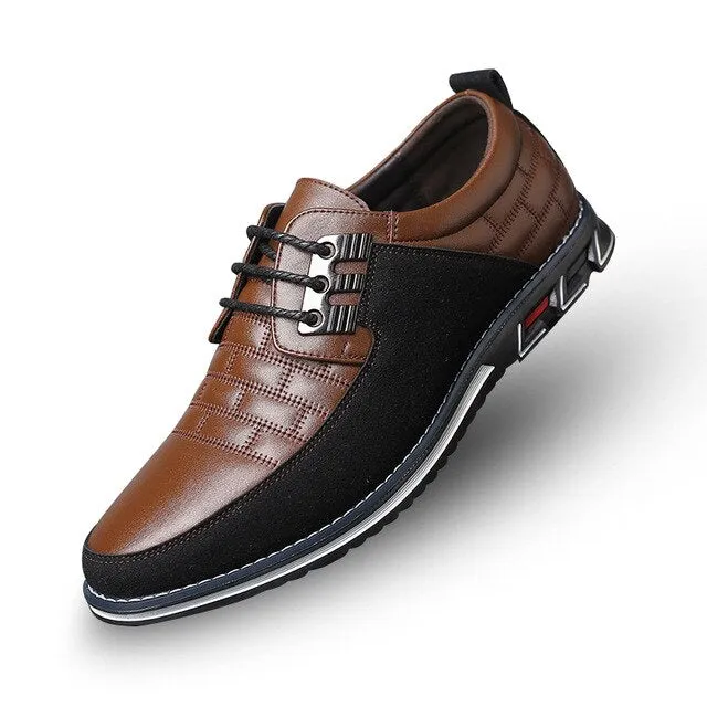 Men Leather Shoes Fashion Lace Up Flat Thick Warm Sneakers Daily Shoes SSA-19ING