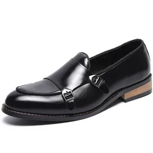 Men Loafers Shoes Mens Shoes Casual Leather Slip-ons Hasp Sturdy Sole Comfortable Mans footwear Nonslip