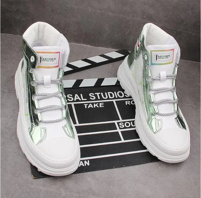 Men sneakers high tops height Increasing shoes
