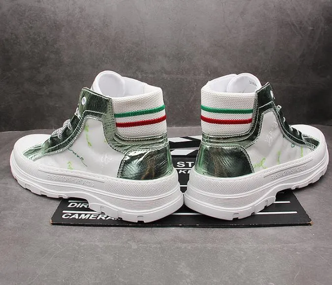Men sneakers high tops height Increasing shoes
