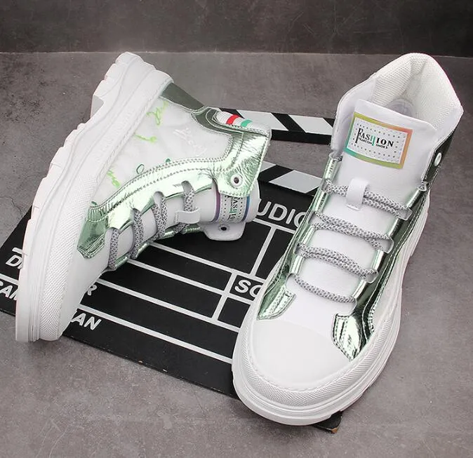 Men sneakers high tops height Increasing shoes