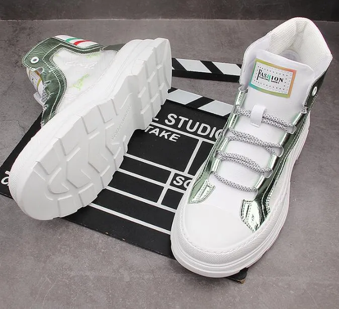 Men sneakers high tops height Increasing shoes