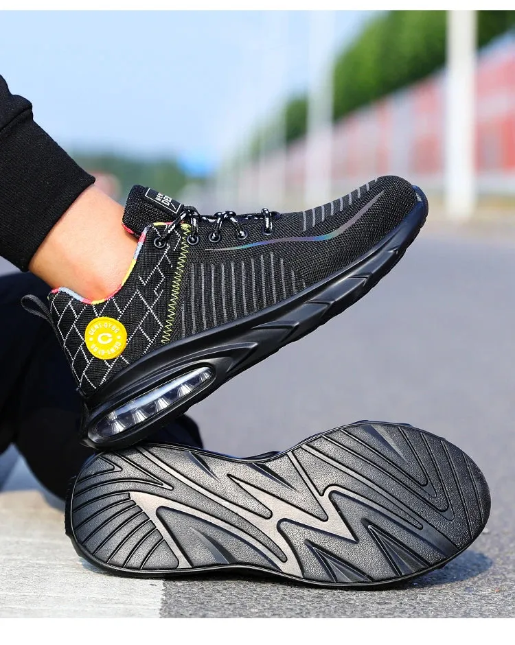 Men’s Air-Cushion Performance Sneakers – Lightweight Breathable Trainers with Shock Absorbing Sole and Athletic Comfort