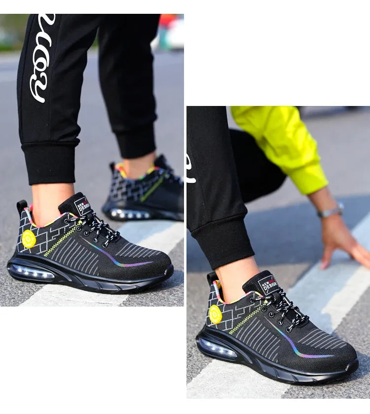 Men’s Air-Cushion Performance Sneakers – Lightweight Breathable Trainers with Shock Absorbing Sole and Athletic Comfort