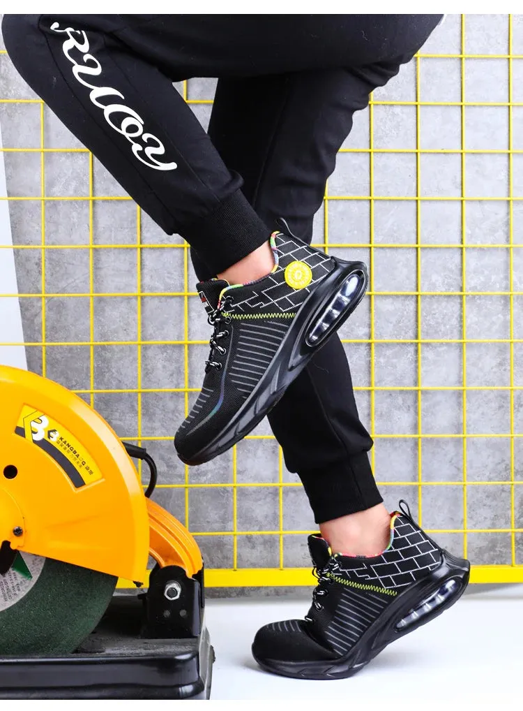 Men’s Air-Cushion Performance Sneakers – Lightweight Breathable Trainers with Shock Absorbing Sole and Athletic Comfort