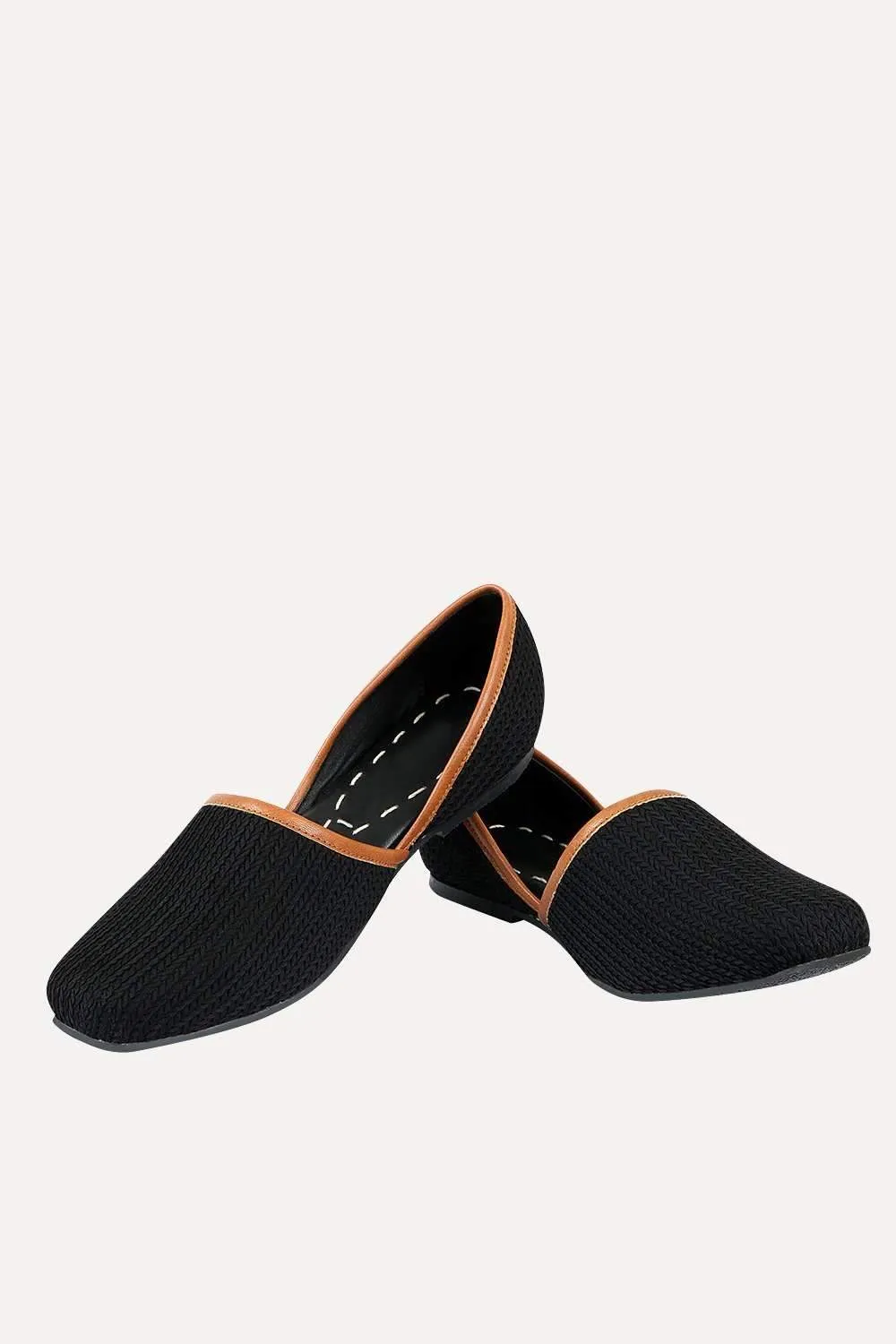 Men's Black Canvas Twill Juttis