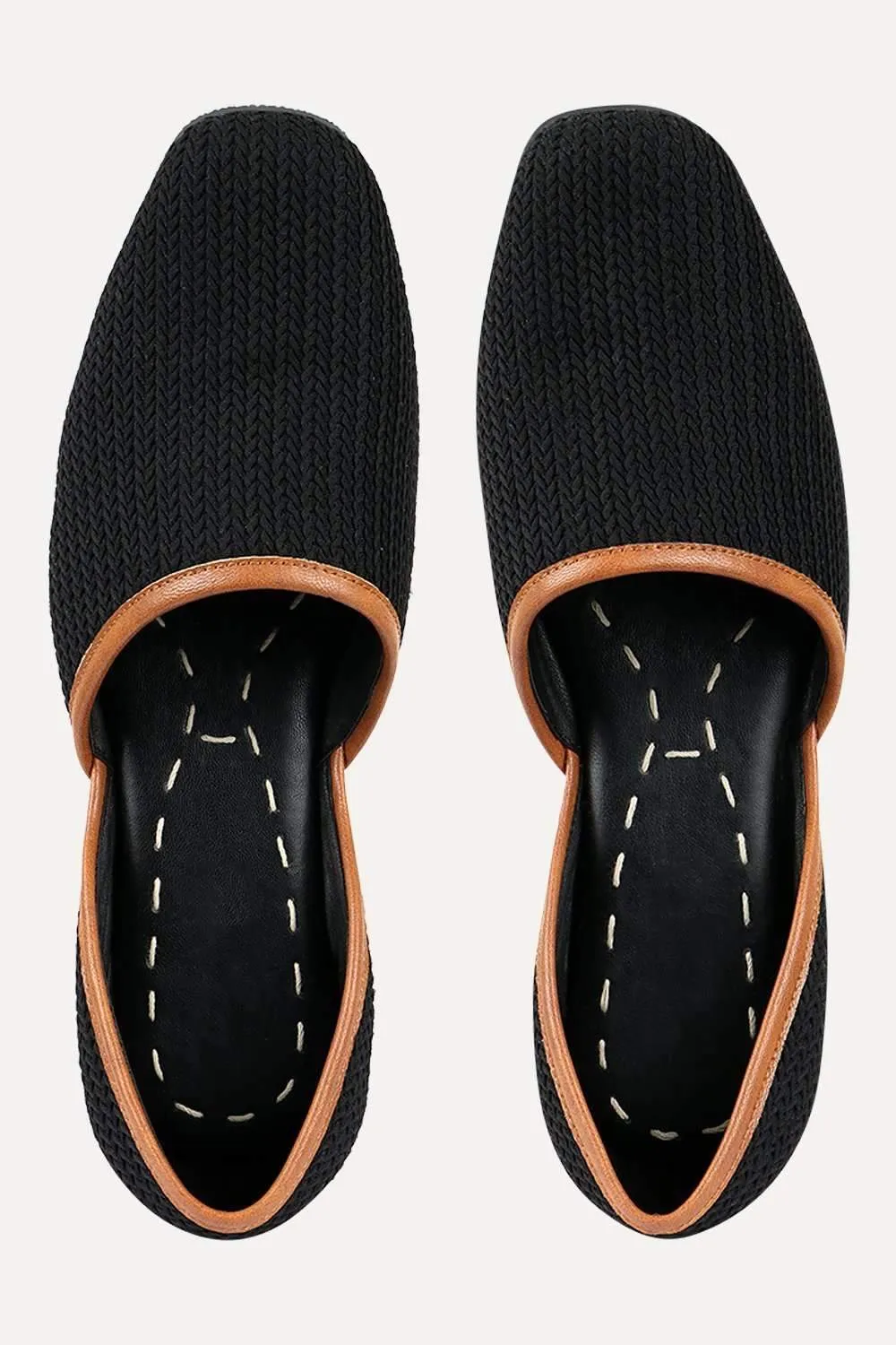 Men's Black Canvas Twill Juttis