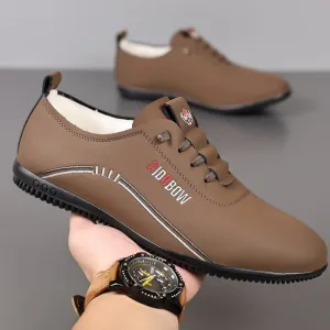 Men's Business Casual Shoes Slip-on Lightweight Fleece-lined