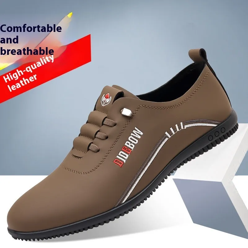 Men's Business Casual Shoes Slip-on Lightweight Fleece-lined