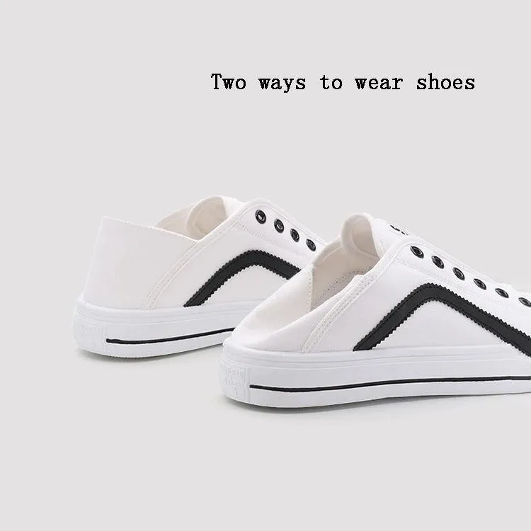 Men's Fashion Casual Shoes Breathable Lightweight Board Shoes Men Sports Canvas Trend Shoes Wear Comfortable Without Laces