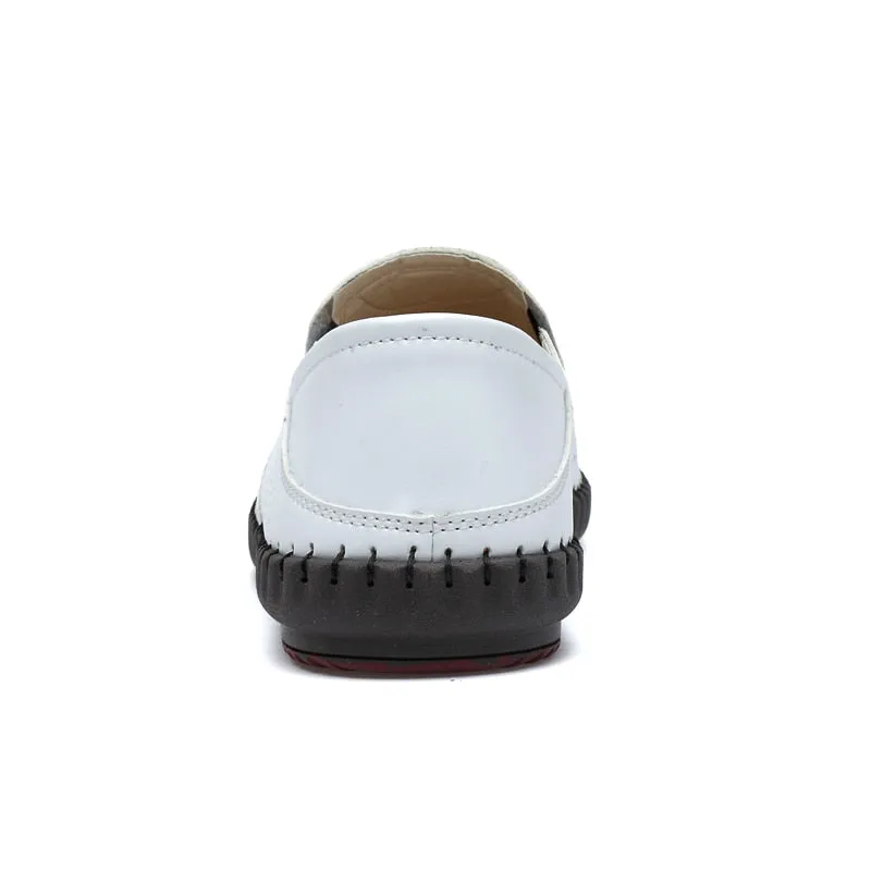 Mens Leather loafers Slip-on soft