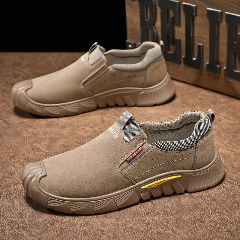Men's Protection Soft Bottom Wear Resistance Black Casual Shoes