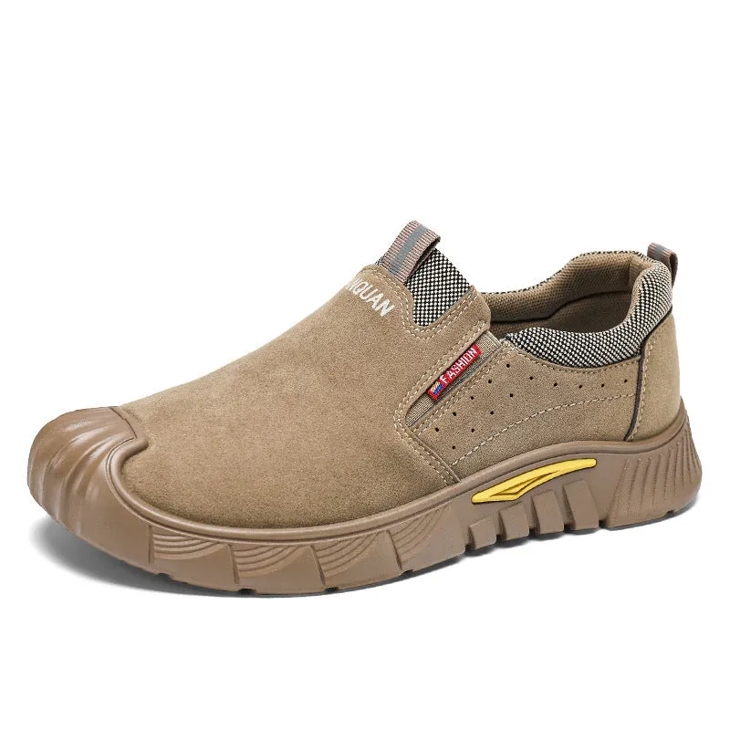 Men's Protection Soft Bottom Wear Resistance Black Casual Shoes