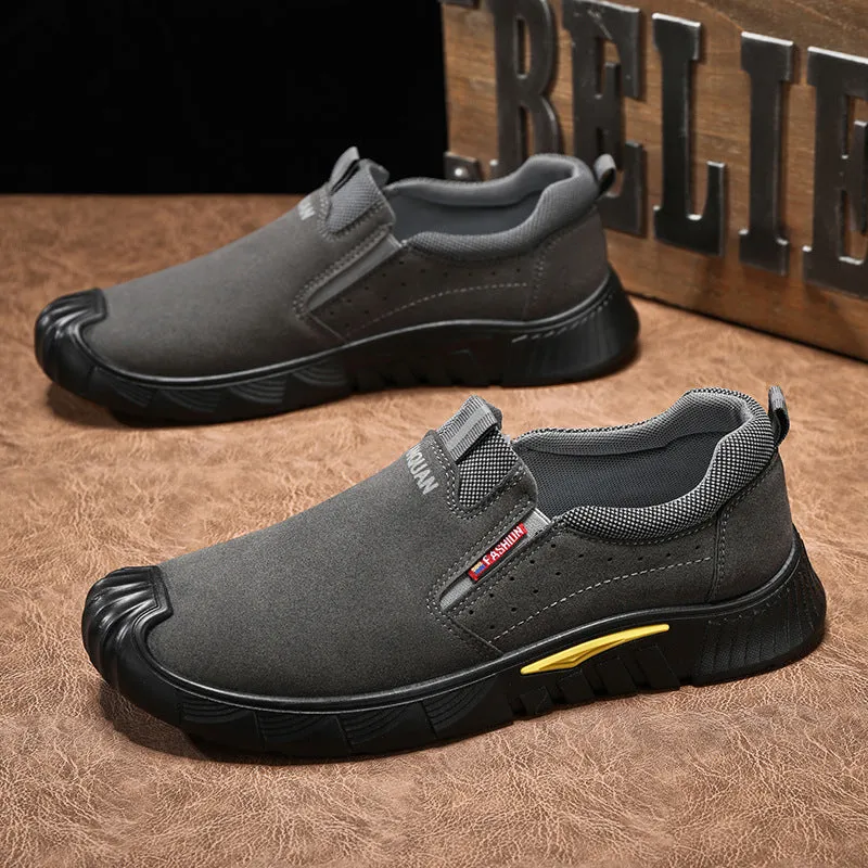Men's Protection Soft Bottom Wear Resistance Black Casual Shoes