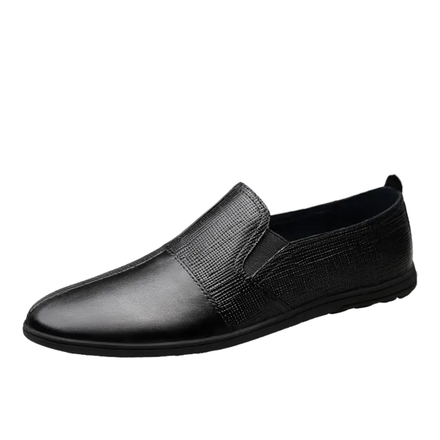 Men's shoes  spring and autumn waterproof non-slip slippers black leather large size 46 high quality brand formal fashion