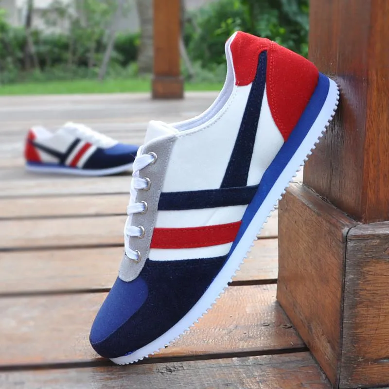 Men's Striped Canvas Shoe In 2 Colors
