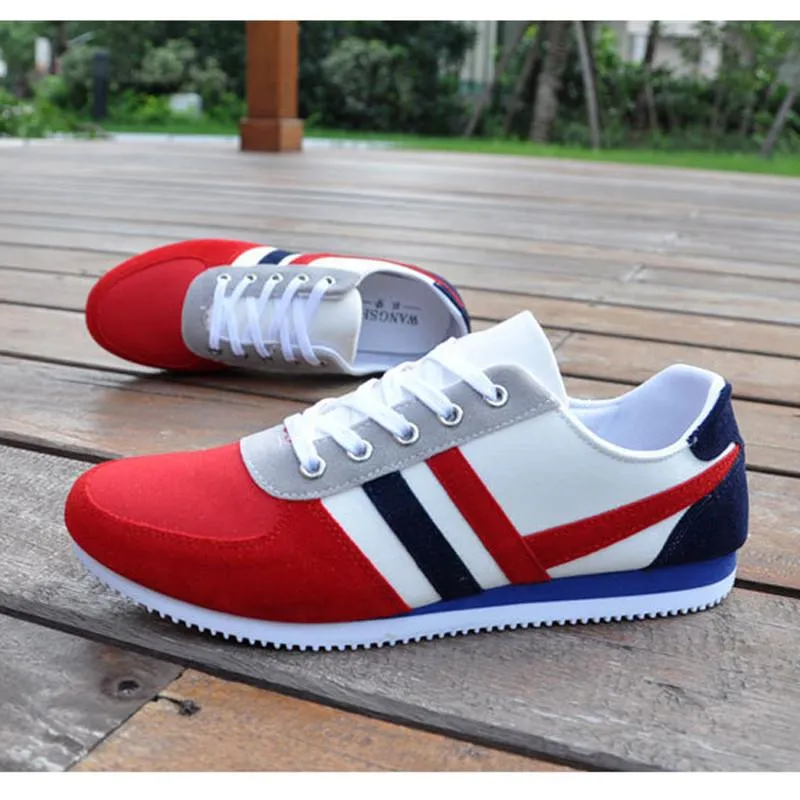 Men's Striped Canvas Shoe In 2 Colors