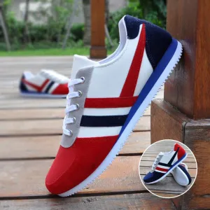 Men's Striped Canvas Shoe In 2 Colors