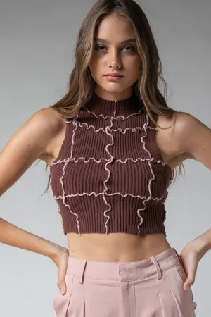 Mock Neck Sweater Tank