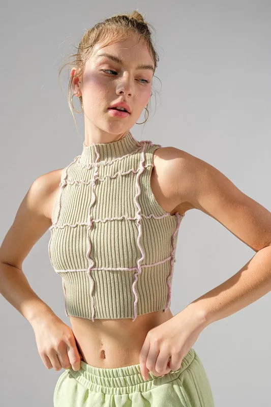 Mock Neck Sweater Tank