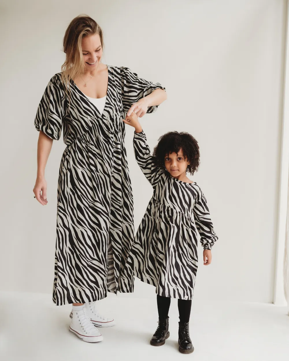 Multicolour Zebra Streak Print Dress