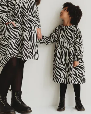 Multicolour Zebra Streak Print Dress