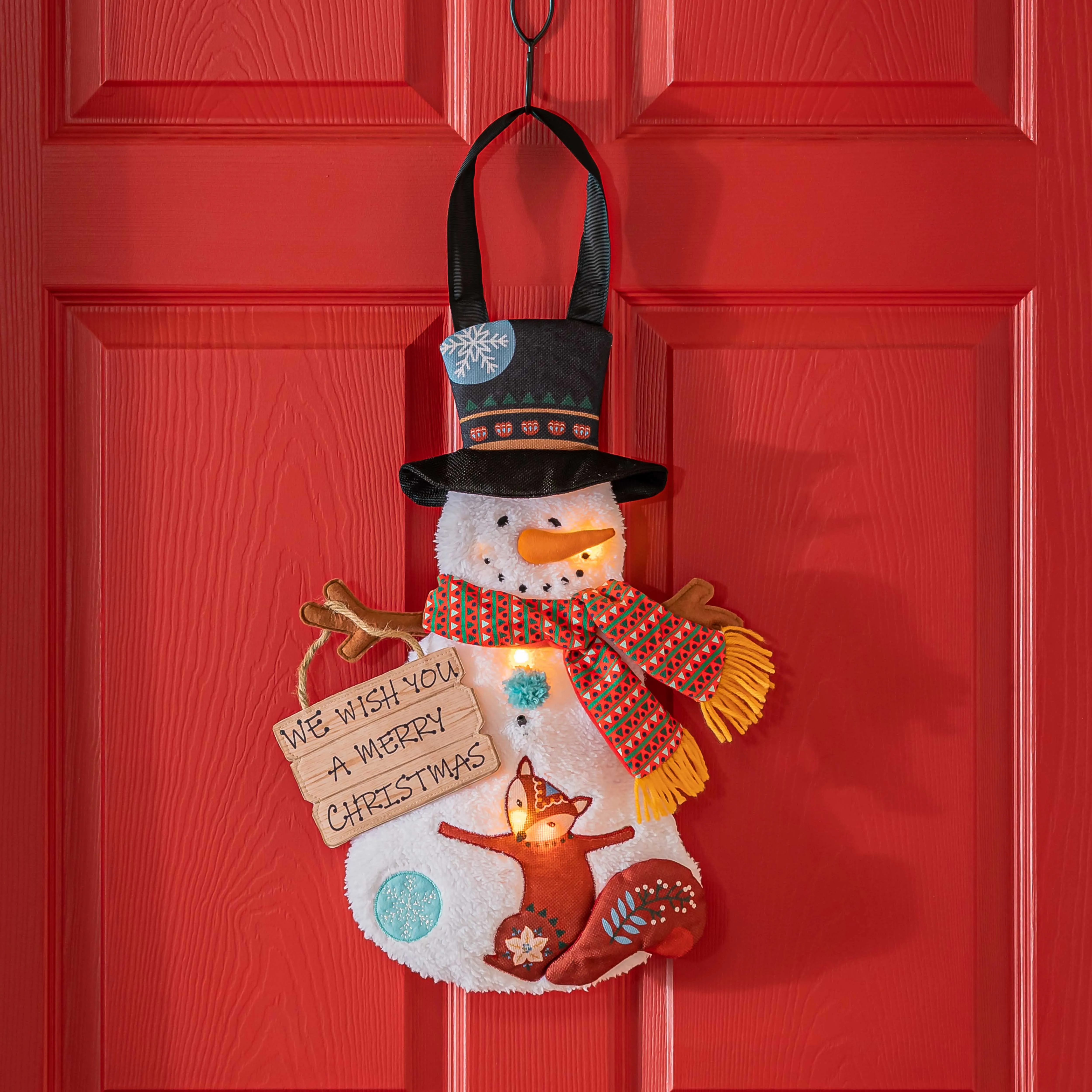 Musical Lit Snowman Door Décor,2dhb2468mbl
