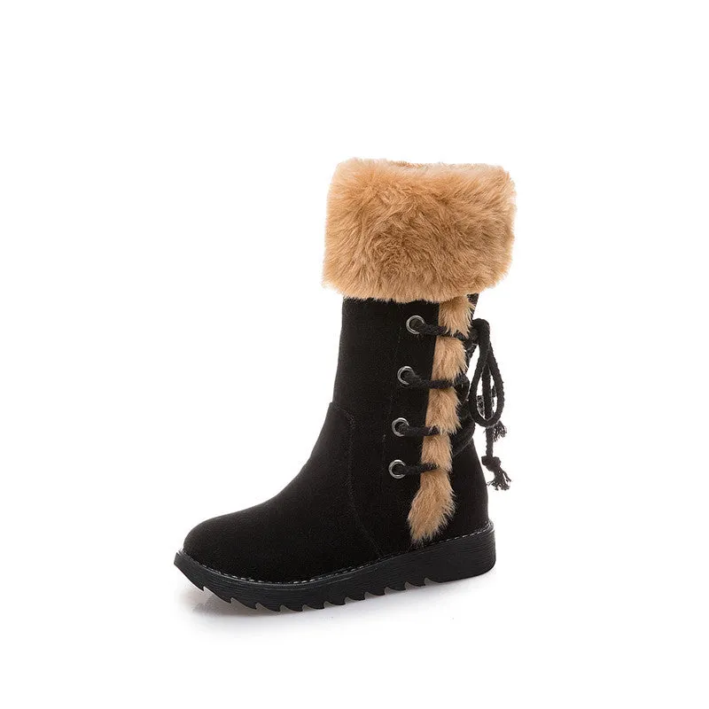 New Autumn Women's Shoes Ladies Large Size Snow Boots Fur Boots