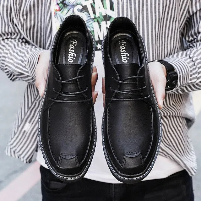 New British Style Formal Business Shoes Men's Fashion Leather Casual Shoes