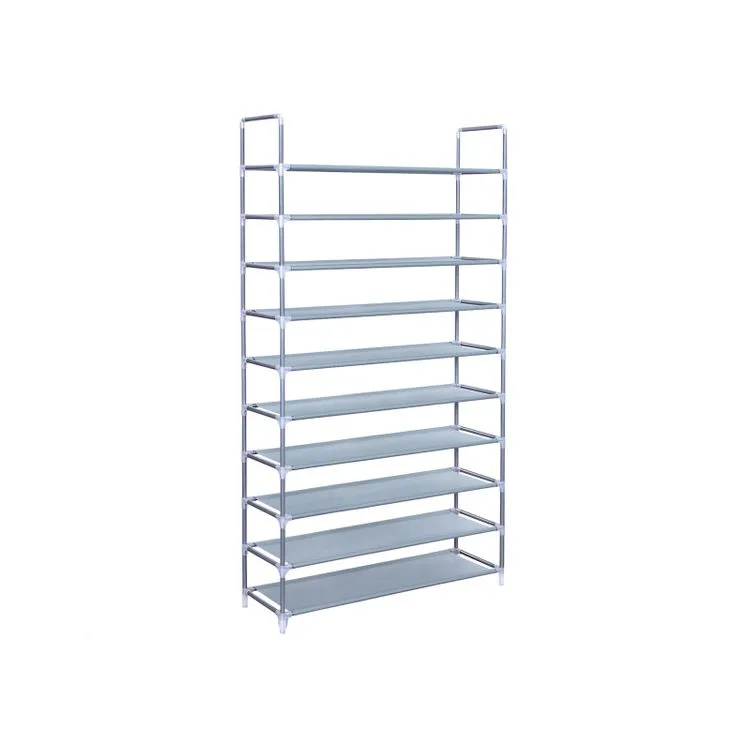 New in box! SONGMICS 10 Tiers Shoe Rack 50 Pairs Non-woven Fabric Shoe Tower Storage Organizer Cabinet 39 3/8" x 11 1/8" x 68 7/8", Grey!
