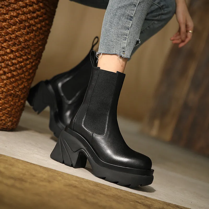 New Mixed Colors Genuine Leather Ankle Boots for Women