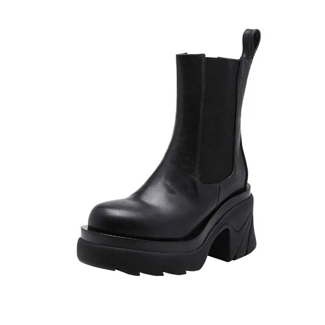 New Mixed Colors Genuine Leather Ankle Boots for Women
