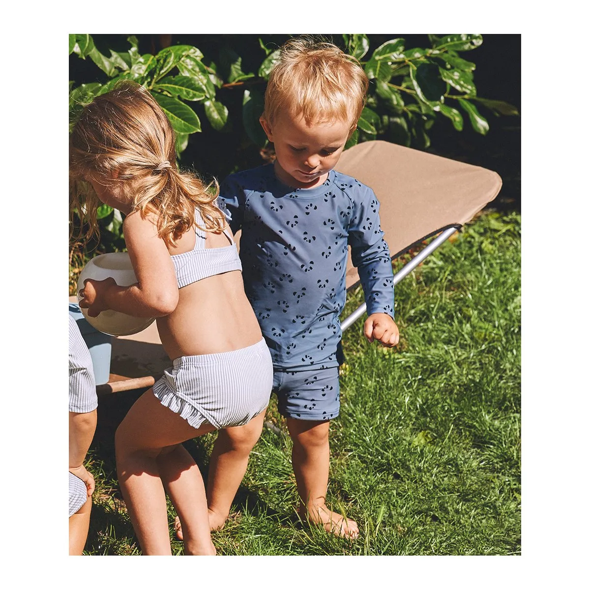 Noah Swim Tee - Panda blue wave