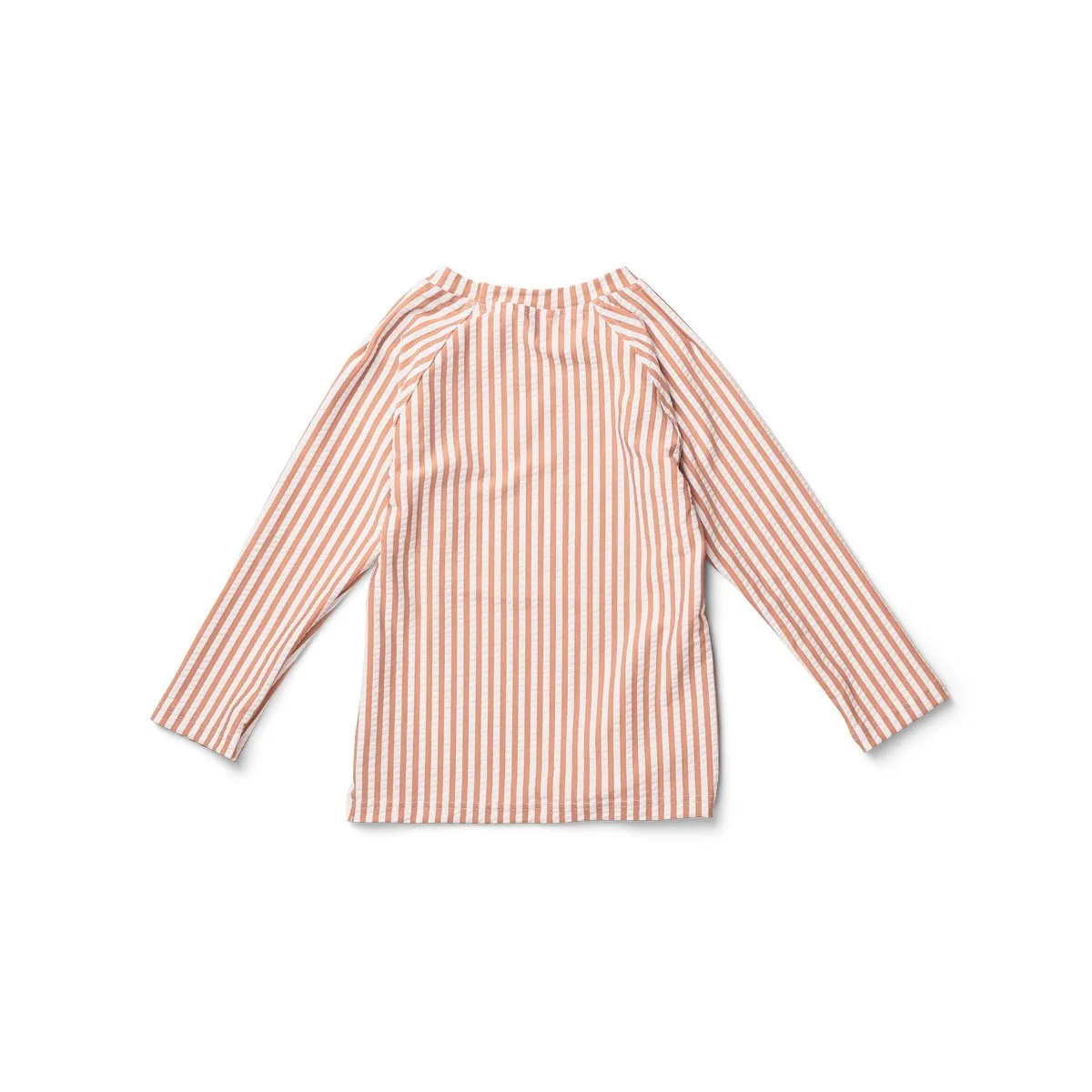 Noah Swim Tee - Y/D stripe: Coral blush/creme de la creme