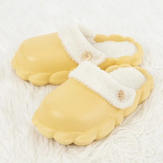 Non-Slip Furry Shark Slides women