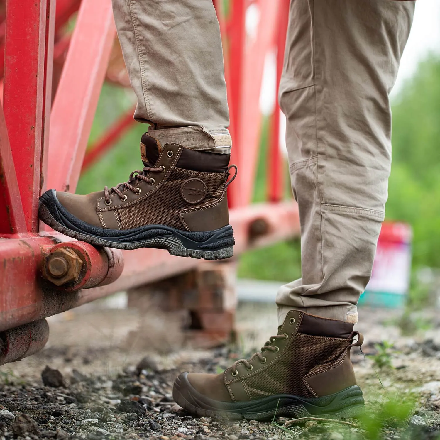 Non-Slip Puncture Resistant Waterproof Winter Steel Toe Work Boots TFWMGV