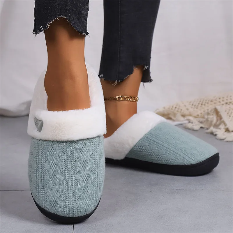 Non-slip Soft Flat Cotton Slippers for Couples