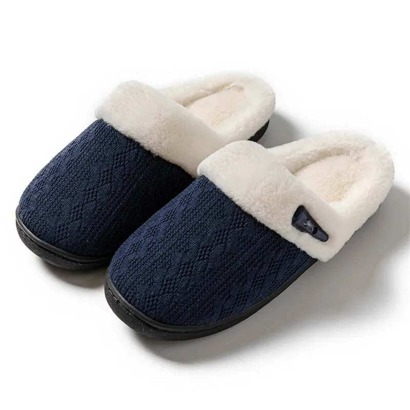 Non-slip Soft Flat Cotton Slippers for Couples