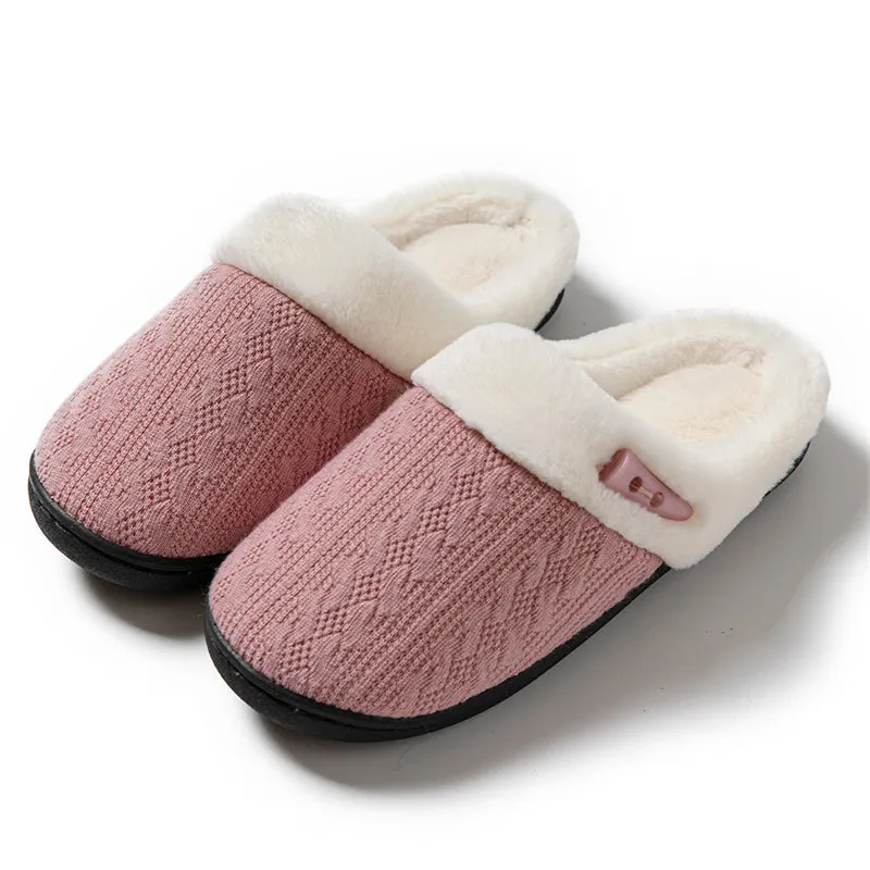Non-slip Soft Flat Cotton Slippers for Couples