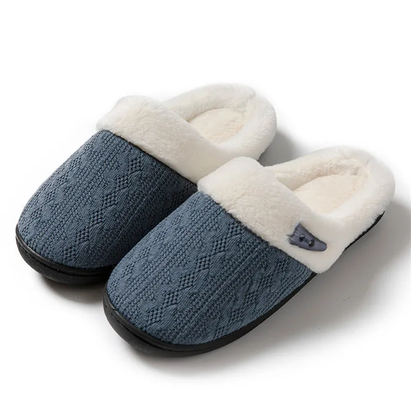 Non-slip Soft Flat Cotton Slippers for Couples