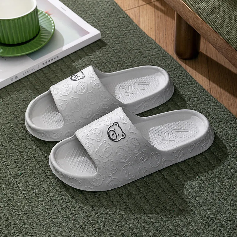 Non-slip Thick Sole Cute Bear Slippers