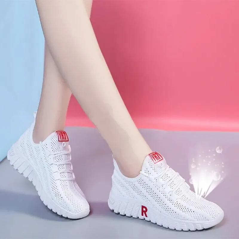 Old Beijing Cloth Shoes Women's Flat Shoes Casual Work Shoes Women's Black Soft-soled Dancing Mesh Shoes Mother Shoes Non-slip