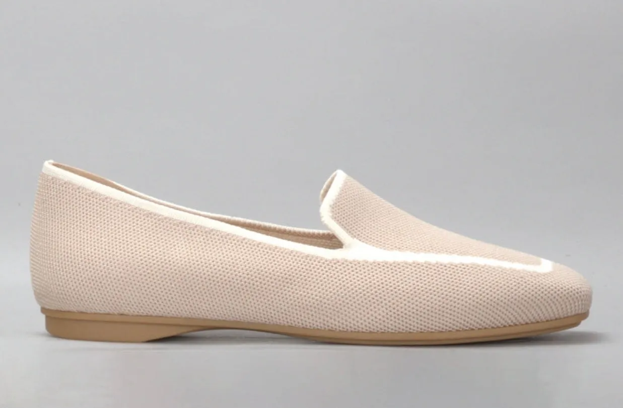 Olinda woven Loafer - Blush/Cream - Le Sansa