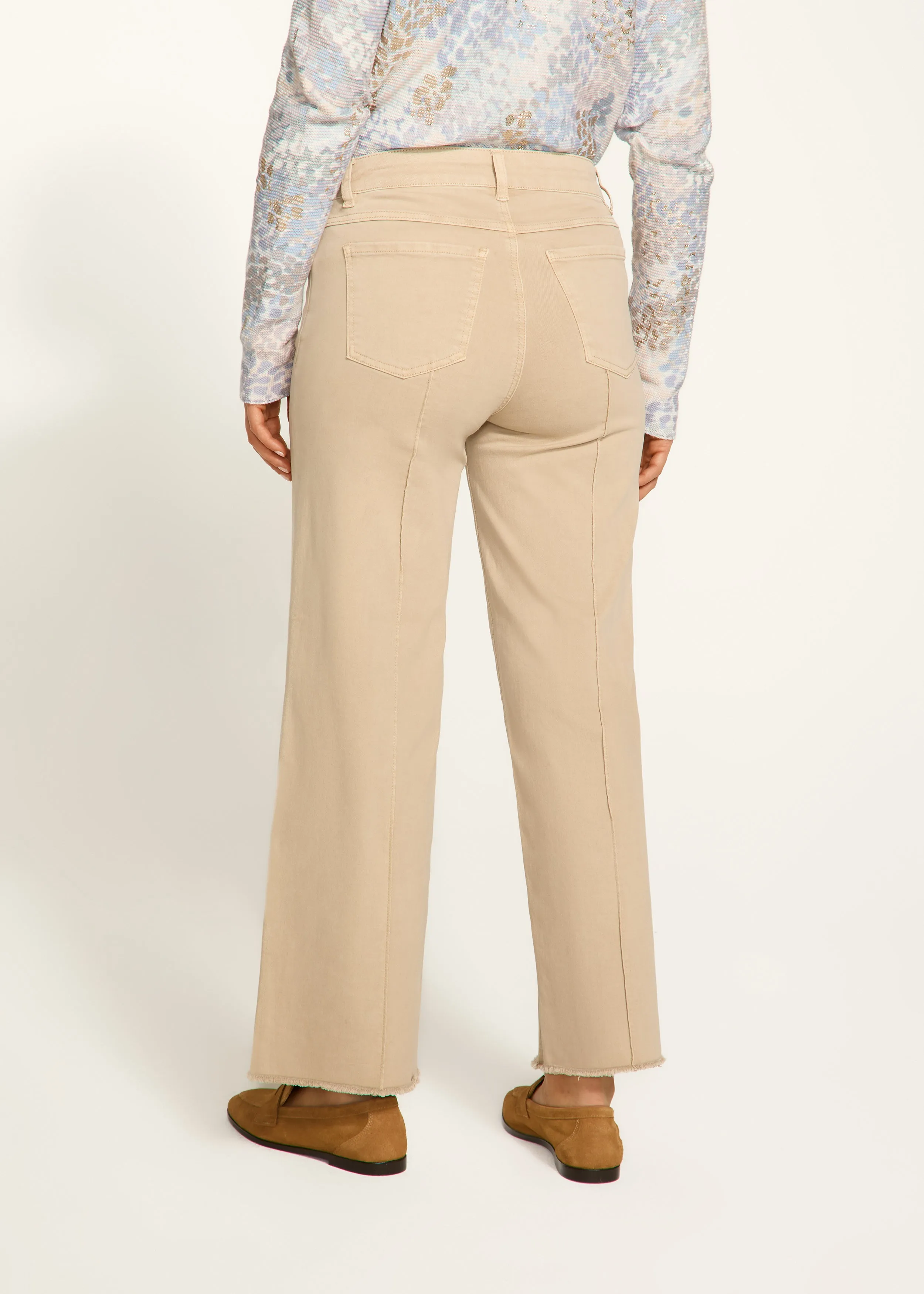 Olivia Wide Ankle Denim, Sandstone