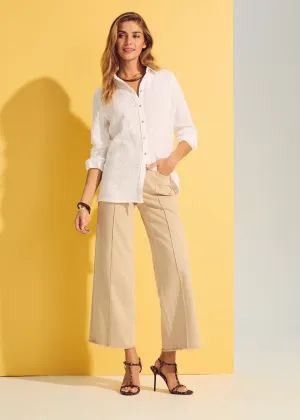 Olivia Wide Ankle Denim, Sandstone
