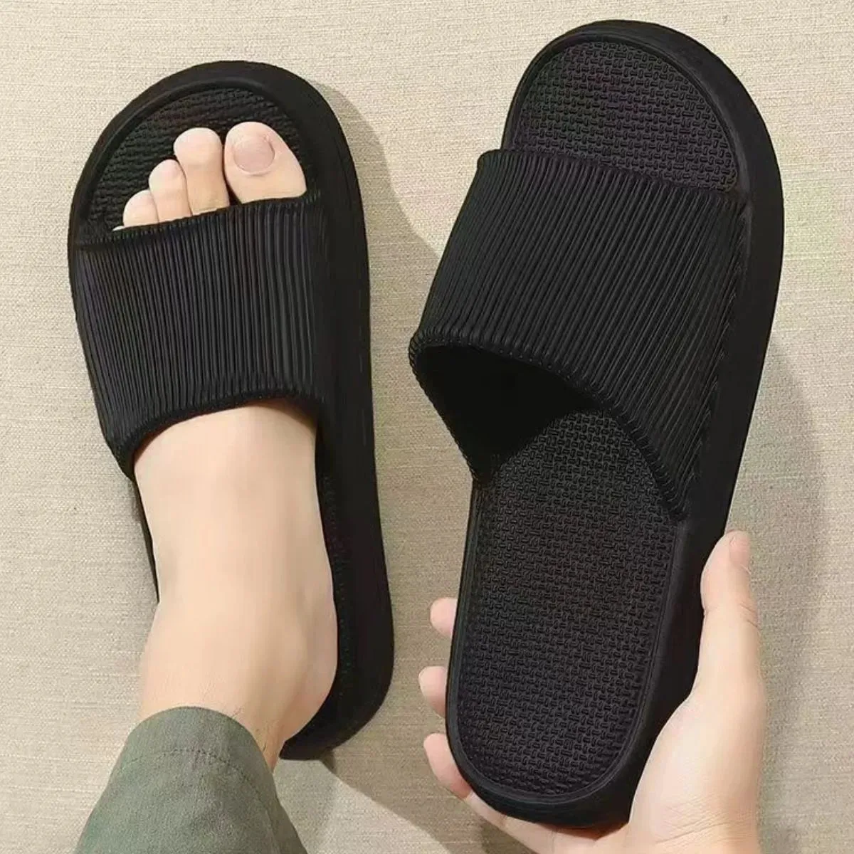 Open Toe Flats Slippers