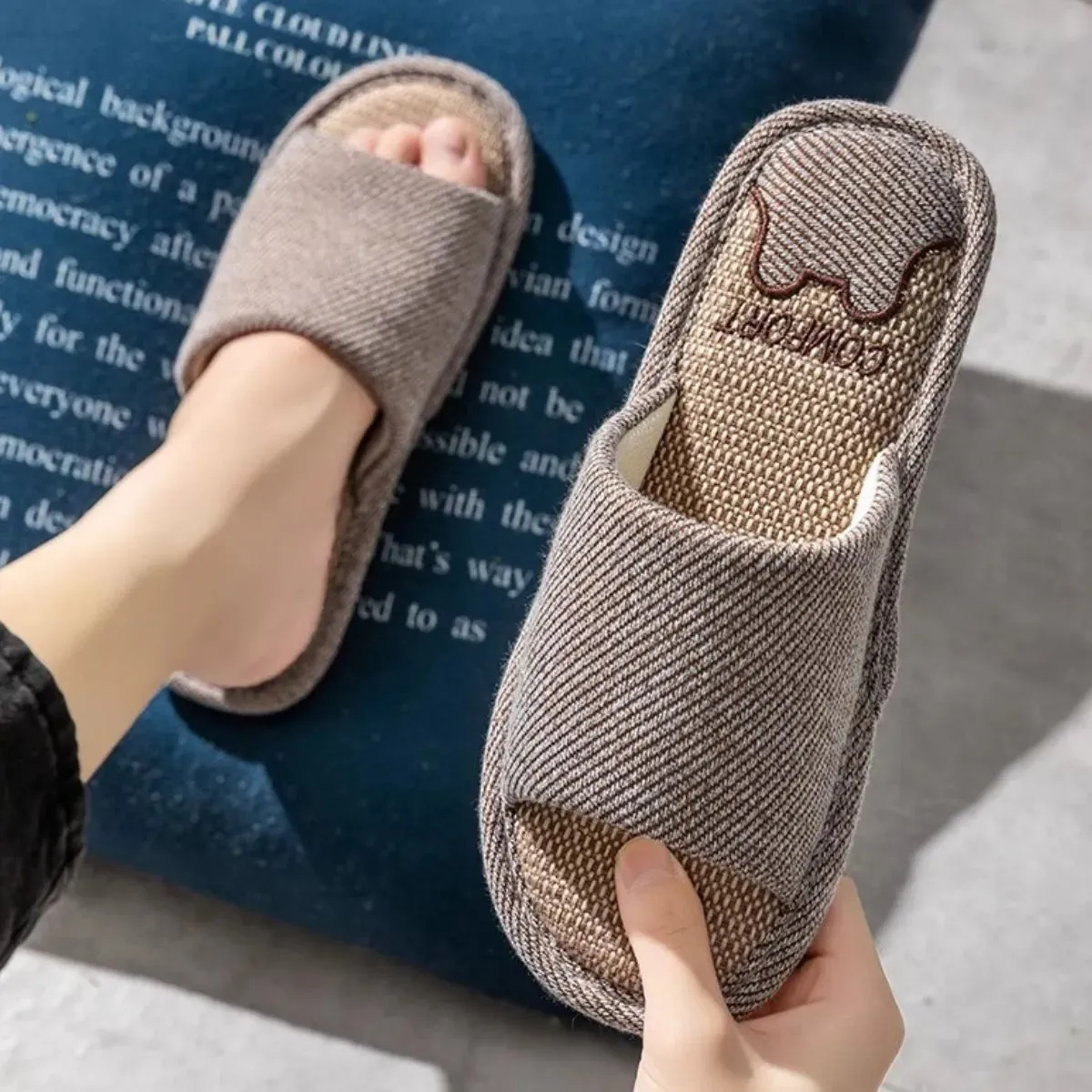 Open Toe Flats Slippers