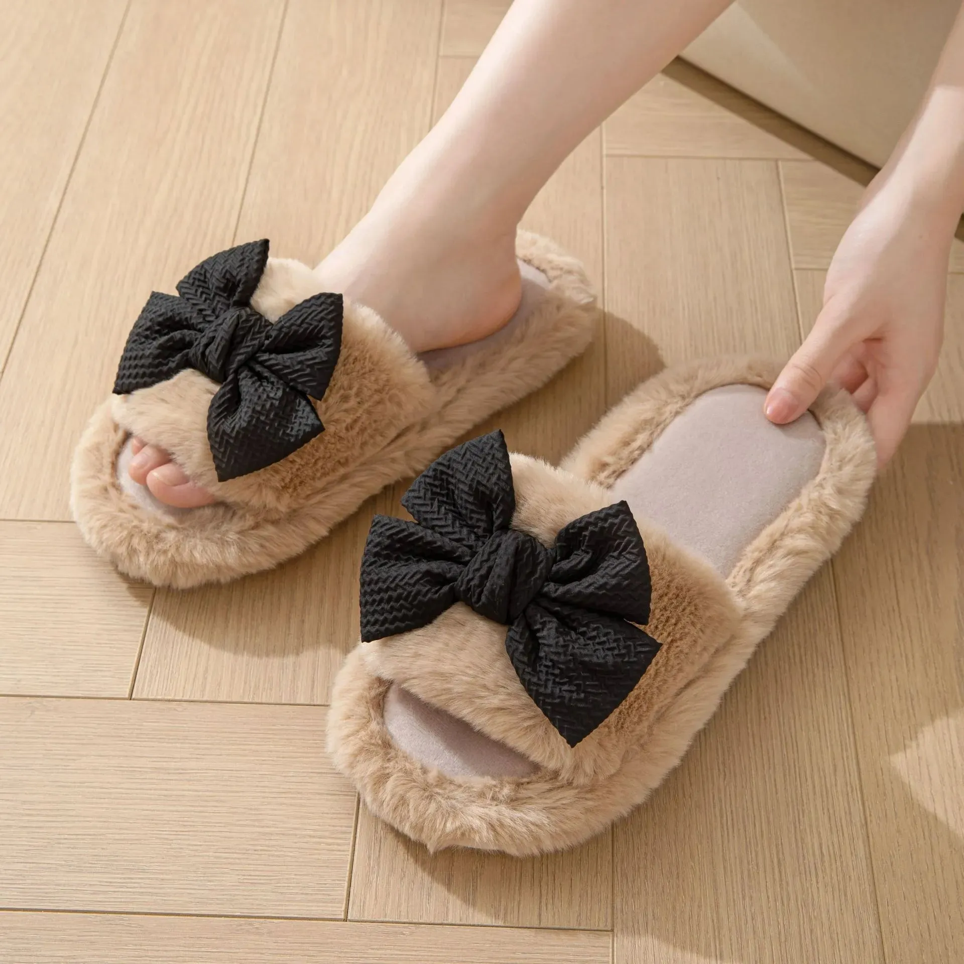 Open Toe Flats Slippers