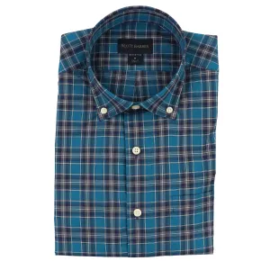 Organic Cotton Lagoon Plaid Sport Shirt